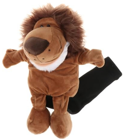 Milageto Plüschtier Golf Headcover, Kreative Plüsch Golfschlägerhaube Tiere, Animal Plush Protector, Golf Club Protective Cover, Golf Driver Plüschbezüge, Golfschläger Schutzhülle, Brauner Löwe