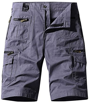 SRZYMJ Kurze Sporthose Herren Herren Shorts Jeans Herren Kurze Hose Cargo Shorts Schwarz Kurze Freizeithose Grey Chino Hose Herren Skinny Fit Shorts Herren Sommer 4XL