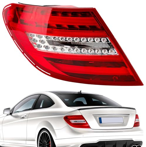 Areyourshop Rücklicht Anhänger Fit für Mercedes W204 C250 C300 C350 C63 2011-2014,LED Rücklicht Passend für OEM:2049060604/166-60048R/2049060703/440-1983R-AS/MB2801135
