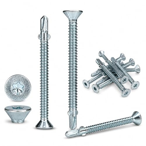 Flügelbohrschrauben 4,8 x 50 mm - 200 Stück Senkkopf Torx für Holz auf Stahl Bohrschrauben Schrauben