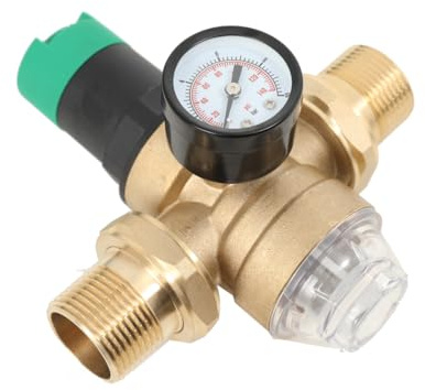 NICCOO Druckminderer Wasser 1 zoll DN25, Druckregler Druckminderer mit Manometer, Wasserdruckminderer Wasserdruckregler