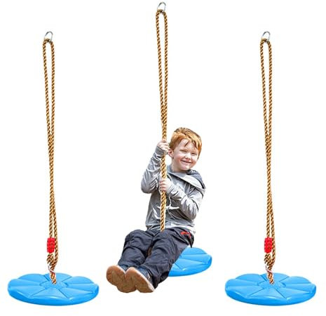 Aszaui Schaukel Outdoor,Schaukel Kletterseil für Kinder und Erwachsene,kletterseil Kinder Outdoor Tellerschauke,Baumschaukel für Drinnen, Draußen, Hängeschaukel für Kinder bis 150 kg mit