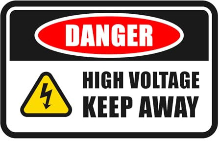 Caution High Voltage Correx Board Sign 300mm x 200mm x 4mm – Printed and Laminated Safety Warning Sign for Electrical Hazard Zones, Indoor/Outdoor Use, Corrugated