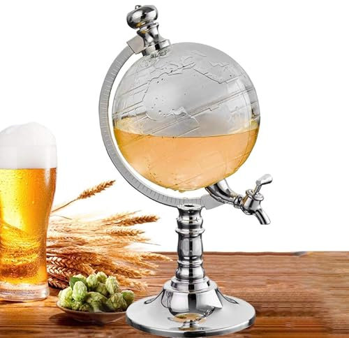 Whisky-Dekanter-| Weinbelüfter, Ausgießer, 1,5 l, Dekanterspender | -Dekanter mit Trichter und Stopfen – Bar-Club-Partyzubehör für Whiskey, Wein, Getränke, Bier