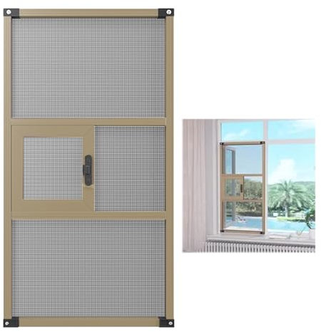 moustiquaire extensible Moustiquaire pour fenêtre coulissante avec cadre en aluminium, remplacement de moustiquaire pour fenêtre coulissante encadrée sur mesure pour la maison, installation et retrait