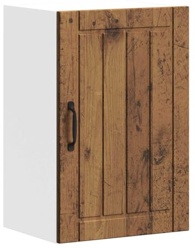 vidaXL Lucca Kitchen Wall Cabinet - Old Wood Engineered Unit 40x31x60 cm - Wall-Mounted Storage Solution for Kitchen Organisation