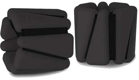 Silikon Gewichtsmanschetten 2er Set | Handgelenk Knöchel Gewichte für Fitness und Joggen | Fußgewicht mit atmungsaktivem Stoff, Verstellbares Gewicht Yoga Boxen Pilates