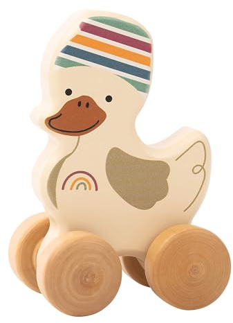 Sterntaler Rollspielzeug Holz Ente Edda - Fördert kreative Fähigkeiten und Motorik - Aus FSC® 100%-zertifiziertem Holz - Nachhaltiges Baby- und Kleinkindspielzeug