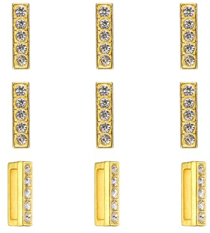 PATIKIL Strass bokstavsberlock, 30 st 10 mm glidarmband hängen kristall bokstav I berlock hängen alfabet A-Z för gör-det-själv smyckestillverkning halsband armband, guldton, 4mm, legering, Strass