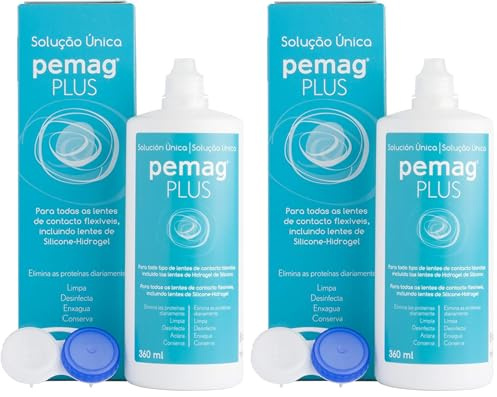 Pemag Bausch + Lomb Plus Solución Única 360ml para lentes de contacto blandas (Paquete de 2)