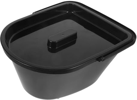 PACKOVE Tragbare Toilette Nachttopf Aus Kunststoff Mit Flachem Boden Stabiler Urinbecher Für Erwachsene Leichter Spucknapf Für Senioren Und Schlafzimmer
