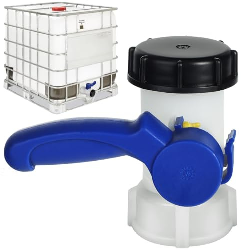 Tressify Valvola a lamella DN40 per serbatoio, adattatore universale da 62 mm per drenaggio di sostanze chimiche, acido-base, solventi organici e serbatoio dell'acqua