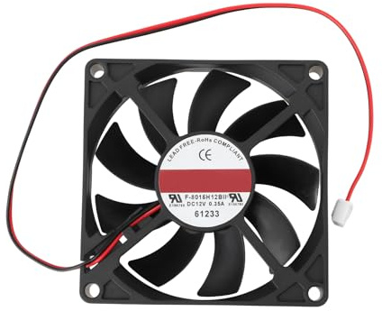 Create idea Ventola grande F-8015H12BII 12V 0.35A del volume d'aria 2Pin per l'host del computer 80mm