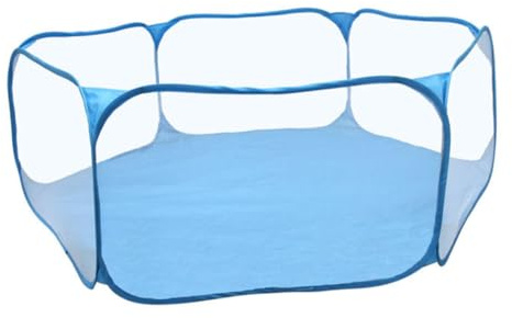 MOTHNUR Parc de Jeu Sécurisé et Tente Anti-évasion pour Petits Animaux Filet Respirant Bleu 20x20 Cm Jouet Léger et Portable pour Bébé Animaux et Garçon et Filles