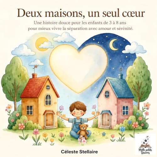 Deux maisons, un seul cœur: Une histoire poétique pour aider les enfants à comprendre l’amour après la séparation