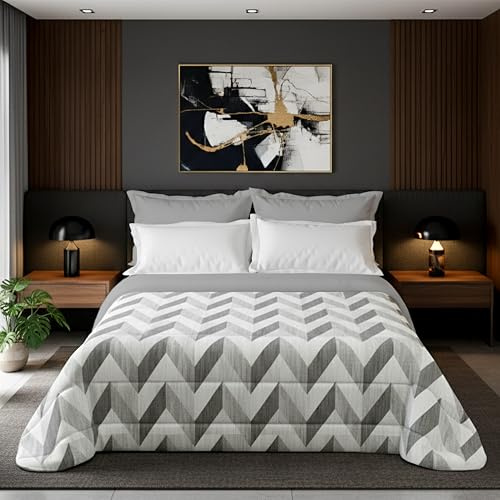 Zucchissime Trapunta Invernale Matrimoniale 260x265 | calda e leggera, double face, design elegante | Coperta Matrimoniale Invernale in microfibra | comfort avvolgente e qualità sartoriale 350 g/m²