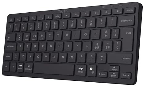 Trust Vira Tastiera Wireless Bluetooth Layout Italiano QWERTY, Nero