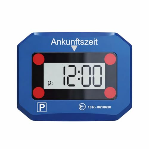 AZ-Teile® Elektronische Parkscheibe mit KBA-Zulassung und Dual-Display | automatische digitale Parkuhr, elektrisch, mit Nachtmodus und Bewegungssensor