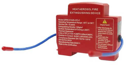Extintor Cuadro Electrico, Extintor para Casa, Dispositivo AutomáTico de ExtincióN de Incendios Por Aerosol para Panel EléCtrico, Montaje En Riel Din para Armarios EléCtricos E Industriales TambiéN