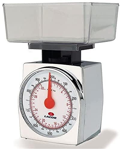 Lacor 61702- Bilancia Cucina 1 kg Grande Scala 5 Grande plastica