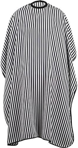 TRIXES Mantella Parrucchiere Mantella a Tutta Lunghezza per Parrucchieri/Barbieri - Bianca e Nera - Monocroma - Regolabile - Impermeabile Mantella Protettiva - Mantella Taglio Capelli