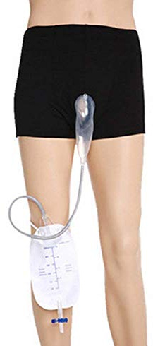 Collecteur D'urine Pour Homme Avec Sac De Drainage D'urine Avec Sous-Vêtement Pour Incontinence, Caleçon Portable Système D'urinoir Respirant Avec Sac De Collecte D'urine,L