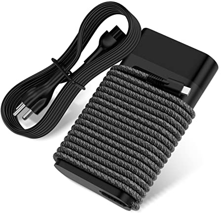 New Slim HP 65W USB C Laptop Charger Replacement for HP Spectre x360, Envy, Chromebook, Elitebook x360, Pavilion, Elite x2 Travel Computer Type C AC Adapter Power Cord Braided