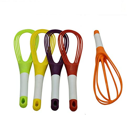 Ototon Fouet Cuisine en Plastique Pliable Batteur d'oeufs Outil à Patisserie Professionnel Mélangeur de Farine pour Cuisine Gâteau
