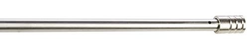 TRINGLES Rondes pour VITRAGE Metal | Ø10 | 1 Tringle Ronde Embout Cylindre 70-110CM | Chrome Mat