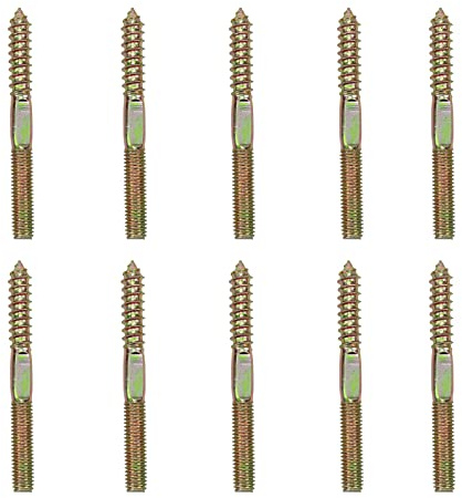 Dowel Screw Mcredy Double End Threaded Machine Self Tapping Wood Screw Bolt Stud M8 Hanger Bolt (M8x80mm) Pack of 10