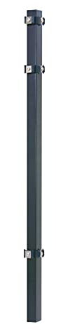 Eckpfosten 60 x 60 mm, 4 Stück, anthrazit oder grün - von 140- bis 260 cm - verzinkter Stahl mit Pulverbeschichtung - inkl. Befestigung und Abdeckkappen (160 cm - Anthrazit)