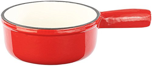 Rosenstein & Söhne Zubehör zu Fondue-Topf: Käsefondue-Topf aus Gusseisen, 16 cm (refurbished) (Käsefondue-Set Gusseisen, Fondue Caquelon, Schokolade)