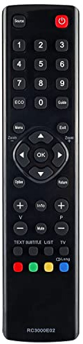 Nouvelle Telecommande RC3000E02 pour Thomson TCL 4K Smart TV, Compatible avec 32HS5246 46FT5453 26HW4323W 40FS5246C 28HZ4233W 55FT5643 32FU5253 39FU3253C 26HS4246CW - Aucun Réglage Requis