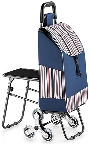 Carro Compra Carrito Compra Carrito de la Compra Carro De La Compra Carro De La Compra Portátil Con Asiento Para El Descanso Carro De La Escalera De Escalada Carro Ligero Carro de Compra Carrito de Co