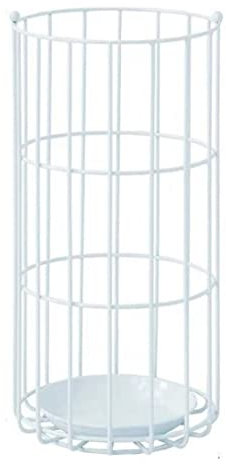 Schirmhalter Regenschirmständer Schirmständer Schirmständer Aus Metall, Runder Schirmhalter Mit Tropfschale, 2 Haken Für Gehstöcke, Eingangsbereich, Büro Regenschirmhalter ( Color : White , Size : 25*