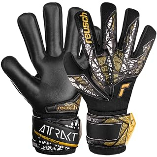 Reusch Attrakt Silver NC Finger Support Junior Torwarthandschuhe für Kinder mit Negative Cut und Fingerschutz