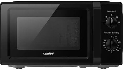 COMFEE' CMO-MP012OC(BK) Micro-ondes Onduleur, 700W de Puissance, 5 Niveaux de Puissance, Décongélation, Minuterie de 30 minutes, 19L, Noir