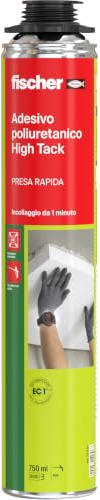 Fischer PRESA RAPIDA 60 Secondi, Schiuma Adesivo Poliuretanico a Bassa Espansione, Presa Iniziale già da 1 Minuto, 571751 | Incollaggio da 1 Minuto, Espansione Controllata, per Utilizzo con Pistola