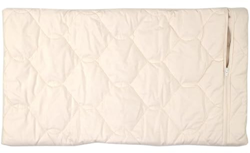 Inlett Bio-Steppware ca. 50x30cm mit Reißverschluss - Hülle ideal für Selberbefüller von Kissen - Inlett = Leere Kissenhülle -Bio-Baumwolle, dreilagig, sehr dick
