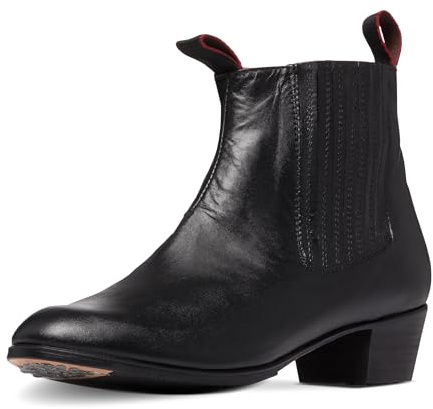 Colonial 127 Men's Folklorico Flamenco Boots with Nails, Leather, 5cm Heel, 11 US, 30 MX, Black