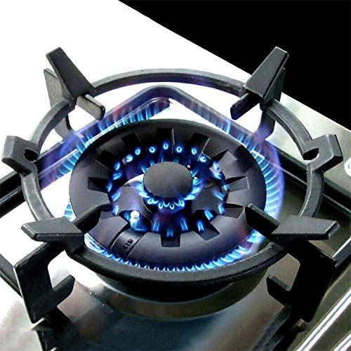 QCXWCJWD Pan Support for Gas Hob, Wok Ring Cast Iron Ring Support, Wok Stand for Gas Hob Stove Pan Support, Non Slip Cooktop Rack Stove Accessories for Kitchen Wok, Cooktop, Cooking Pot, Milk Pot