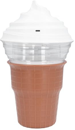 Mini Máquina De Helado, Capacidad De 450 ml. Multiusos Heladera Automática Máquina De Yogur De 8W Máquina De Helado Suave para Helado Casero Sorbete De Yogur Helado Marrón