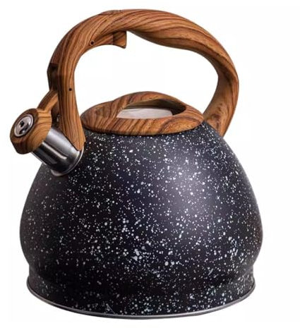 Bouilloire Sifflante Bouilloire En Acier Inoxydable Bouteille D'eau Théière À Induction Camping Cuisinière Théières Cuisinière À Thé Chaudière À Thé Théières pour Cuisinière Bouilloire à Flûte(3.4L)