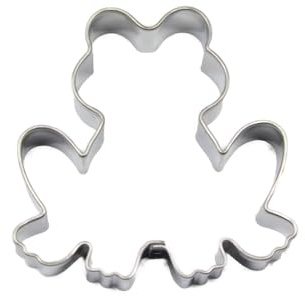 BekkiB - Ausstecher Frosch - ca. 5 x 5 cm - Spülmaschinengeeignete Ausstechform aus Edelstahl - Zum Backen von Plätzchen - 7535
