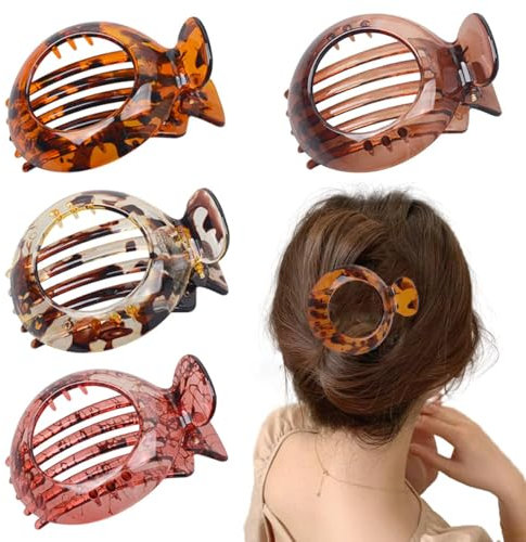Paotxpum Lot de 4 petites pinces à cheveux plates antidérapantes pour cheveux fins - Pince à cheveux résistante - Accessoire parfait au quotidien - Accessoires pour femmes et filles