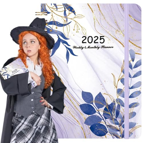 Eoixuqba Tagesplaner 2025, Monatsplaner 2025,Spiralnotizbuch 2025 Planer - Notizbuch-Agenda-Planer, Terminplaner, Januar-Dezember 2025, A5-Tagebuch-Notizbücher