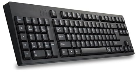 Ergonomic Left Handed Keyboard, USB Wired Keyboard with 2 HUB Expansion Interfaces for Android Windows iOS Mac OS