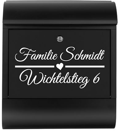 Briefkastenaufkleber Namen Straße Hausnummer Personalisiert Namenschild Briefkastenbeschriftung Aufkleber für Briefkasten Selbstklebend