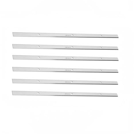 Cuchillas cepilladoras 6 piezas 308x12x1,5 mm Cuchillas cepilladoras HSS, cuchillas cepilladoras de madera gruesa for DH330 DH316, piezas de herramientas eléctricas de corte for carpintería de doble f