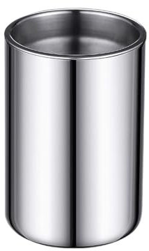 WOTZOV Aschenbecher Edelstahl Aschenbecher Für Zigaretten Winddichter Haushalt 11cm/4,3 Zoll Multifunktion Für Terrasse Home Office Haushaltsgegenstände,Silber Einheitsgröße